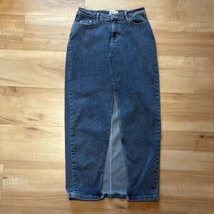Princess Polly Batkins Maxi Skirt Dark Wash, Size 6